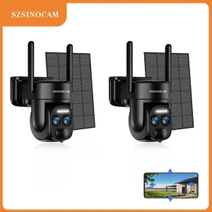 2PCS WiFi Outdoor Solar Surveillance Camera